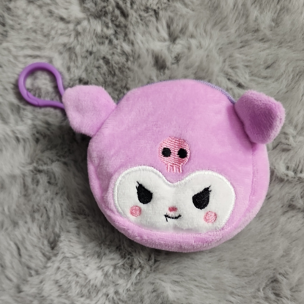 4/$25 Plush Kuromi Coin Purse With Clip